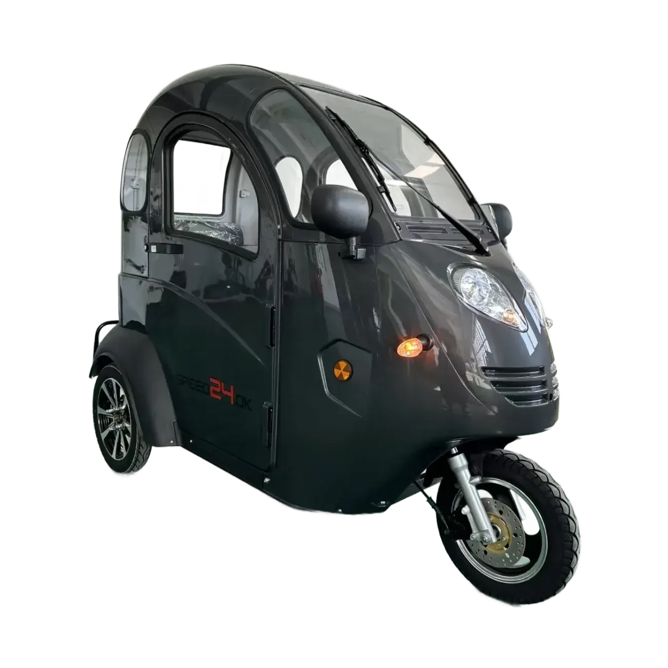 Kabinescooter Model Green Cab Grå Med dobbel batteripakke