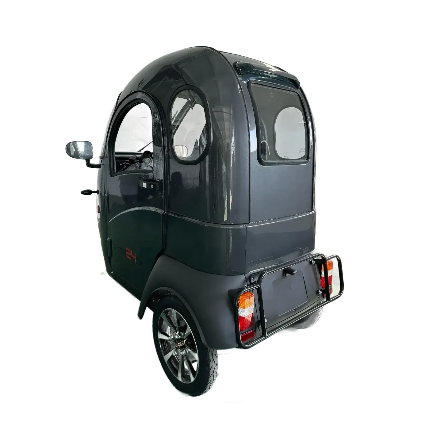 Kabinescooter Model Green Cab Grå Med dobbel batteripakke