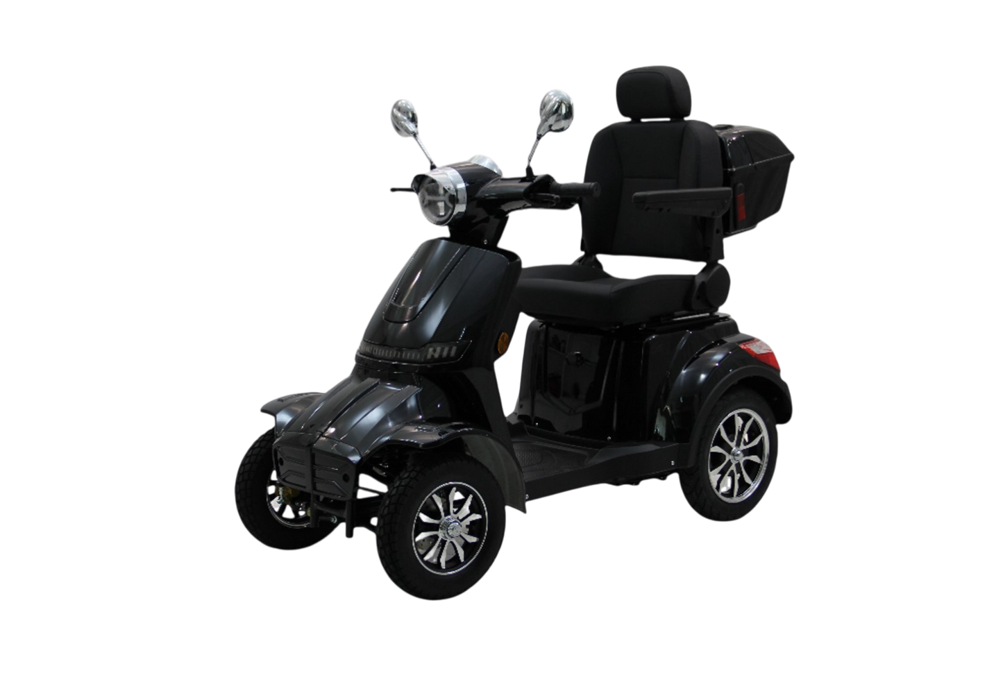 Sort 4-hjulet elscooter – Kraftig mobilitetsscooter med 1000W motor