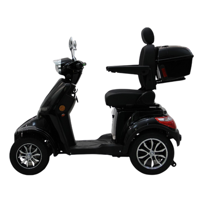 Sort 4-hjulet El Scooter 1000W – Kraftig & Stabil Mobilitetsscooter