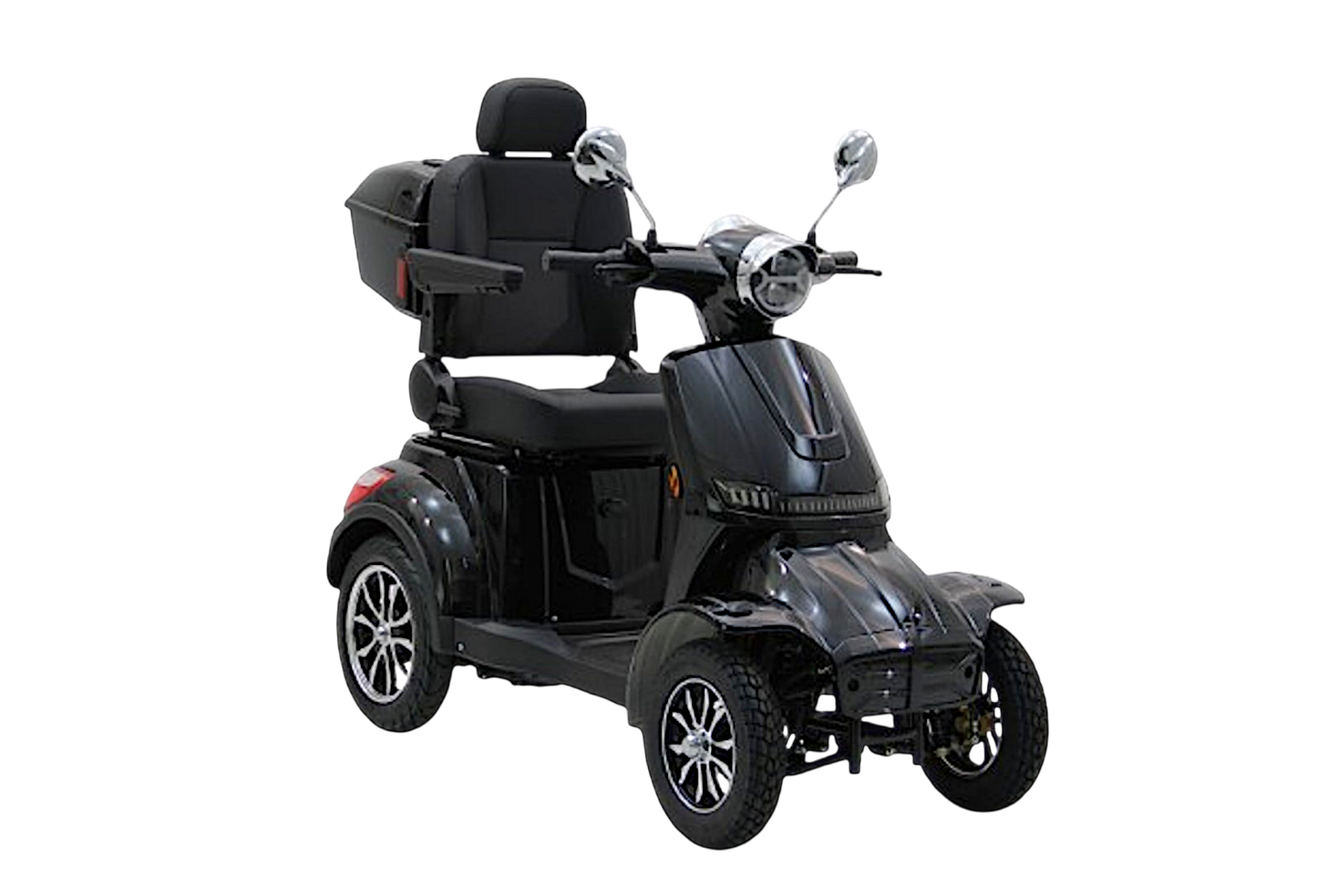 Sort 4-hjulet elscooter – Kraftig mobilitetsscooter med 1000W motor