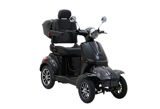 Sort 4-hjulet elscooter – Kraftig mobilitetsscooter med 1000W motor