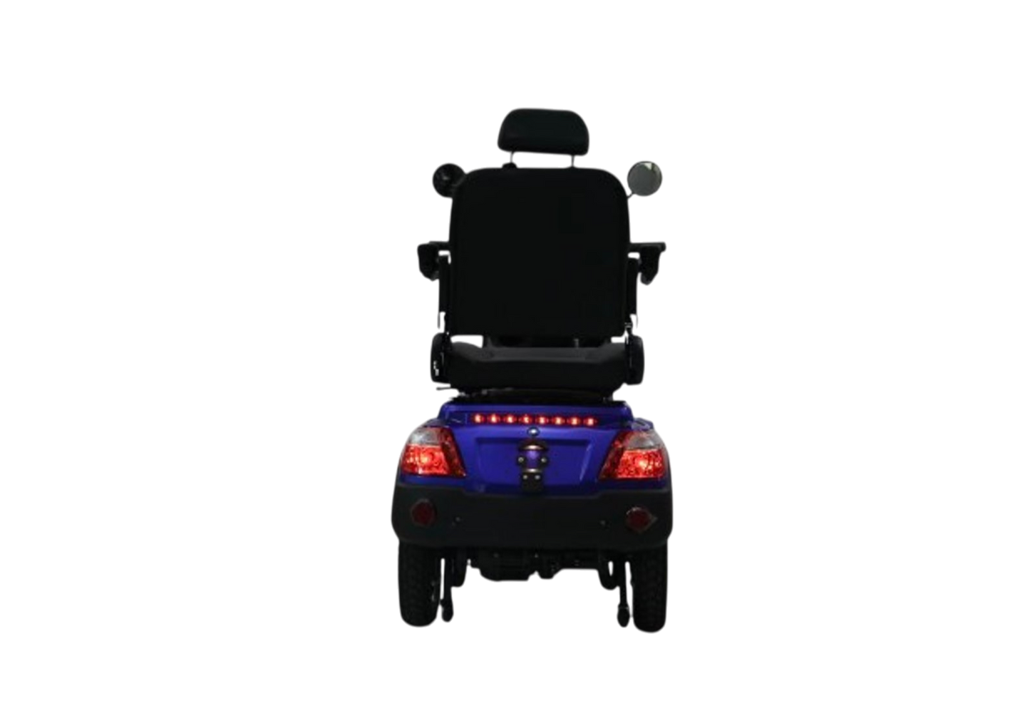 Blå 4-hjulet elscooter – Kraftig 1000W mobilitetsscooter med lang rækkevidde