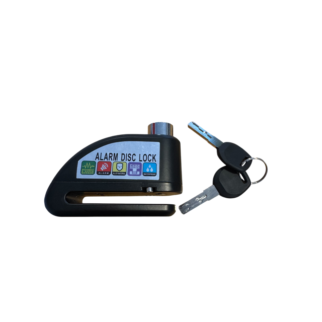 Skivebremselås med alarm
