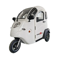 GreenCab Kabinescooter Hvid – Dobbelt Batteri | Op til 100 km & Uden Kørekort