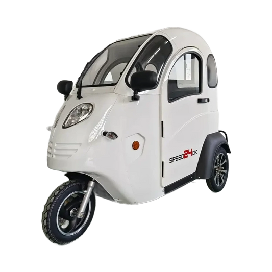 Kabinescooter Model Green Cab Hvid - Med enkel batteripakke