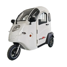 GreenCab Kabinescooter Hvid – Dobbelt Batteri | Op til 100 km & Uden Kørekort