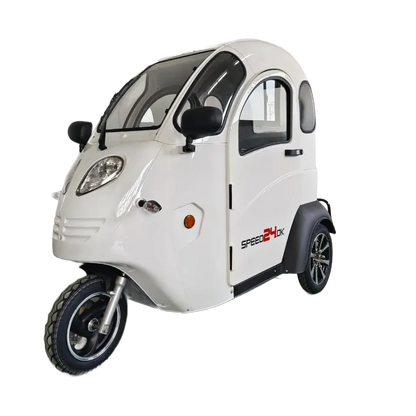 GreenCab Kabinescooter Hvid – Dobbelt Batteri | Op til 100 km & Uden Kørekort