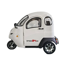 GreenCab Kabinescooter Hvid – Dobbelt Batteri | Op til 100 km & Uden Kørekort