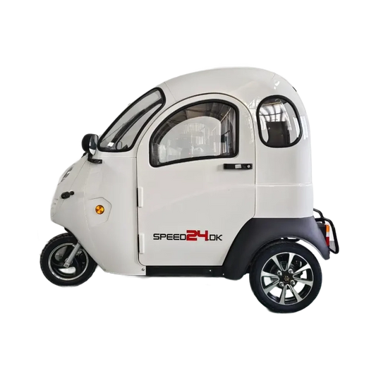 Kabinescooter Model Green Cab Hvid - Med enkel batteripakke