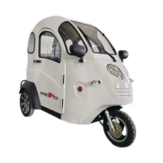 GreenCab Kabinescooter Hvid – Dobbelt Batteri | Op til 100 km & Uden Kørekort