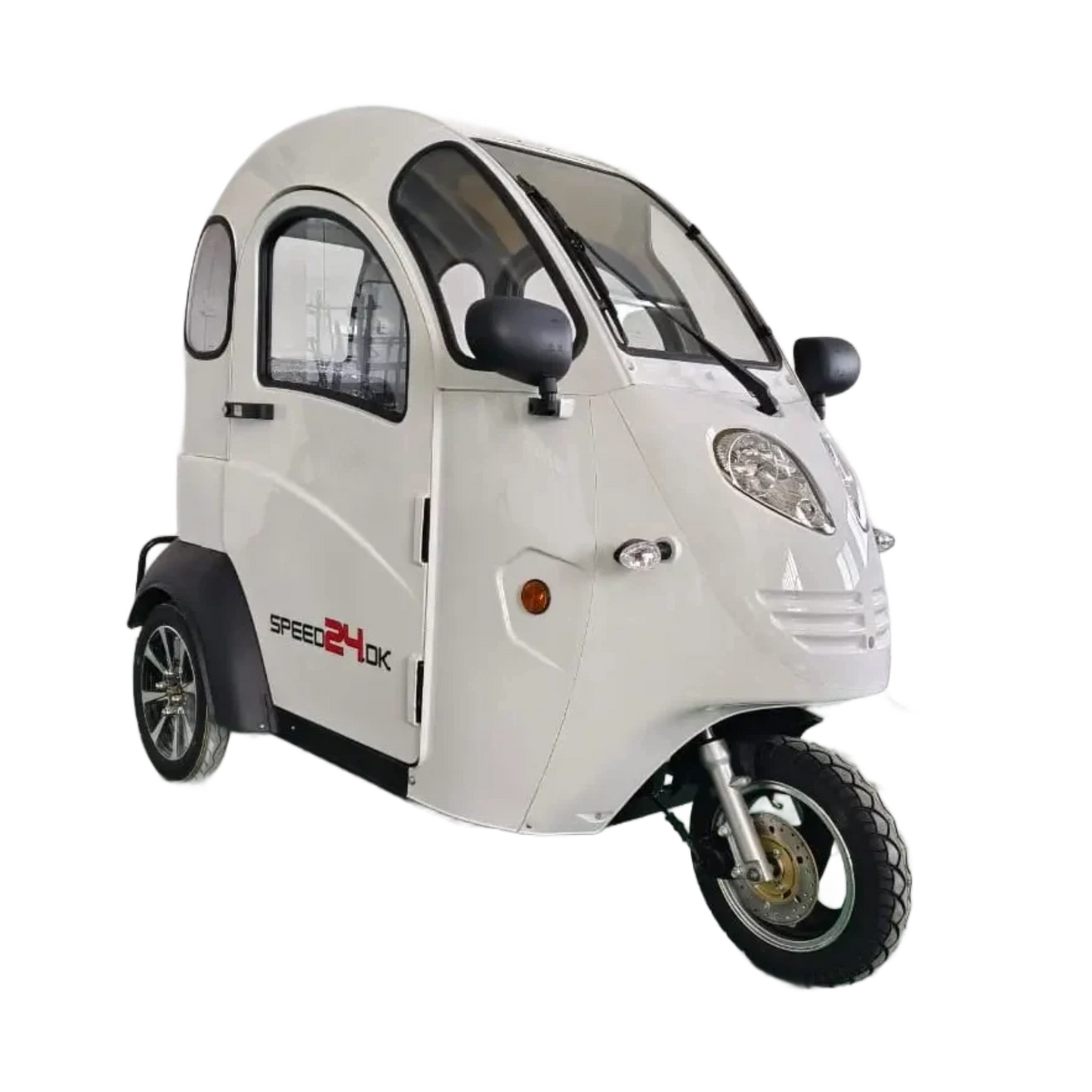 Kabinescooter Model Green Cab Hvid - Med enkel batteripakke