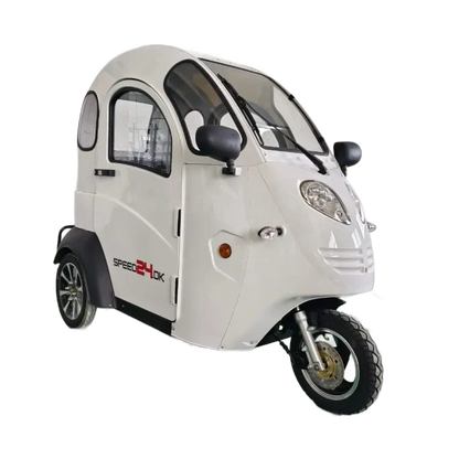 GreenCab Kabinescooter Hvid – Enkel Batteri | Op til 60 km & Uden Kørekort