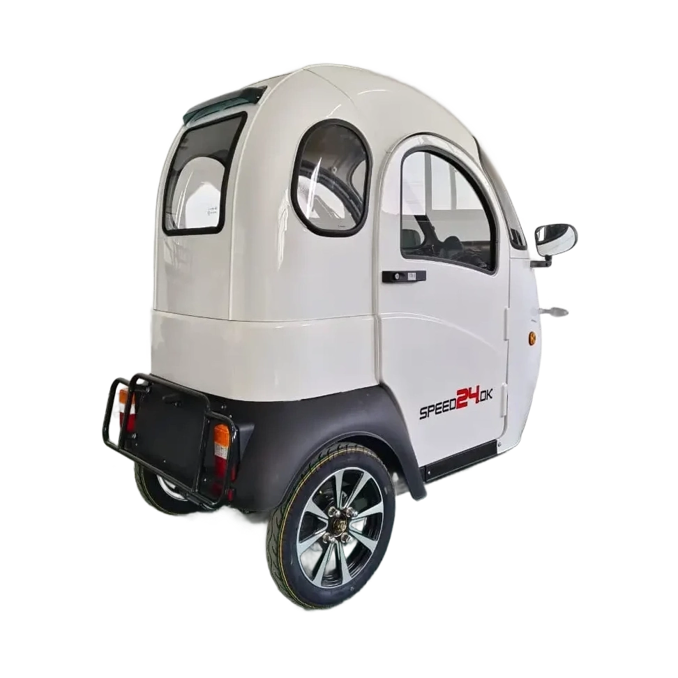 Kabinescooter Model Green Cab Hvid - Med enkel batteripakke