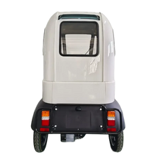 GreenCab Kabinescooter Hvid – Dobbelt Batteri | Op til 100 km & Uden Kørekort