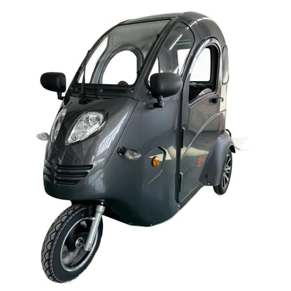 GreenCab Kabinescooter Grå – Enkel Batteri | Op til 60 km & Uden Kørekort