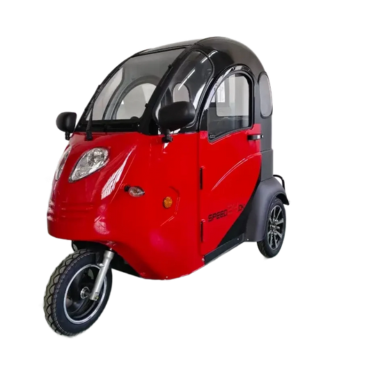 Kabinescooter Model Green Cab Rød/Sort - Med enkel batteripakke