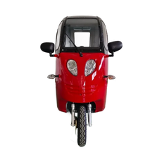 GreenCab Kabinescooter Rød/Sort – Dobbelt Batteri | Op til 100 km & Uden Kørekort