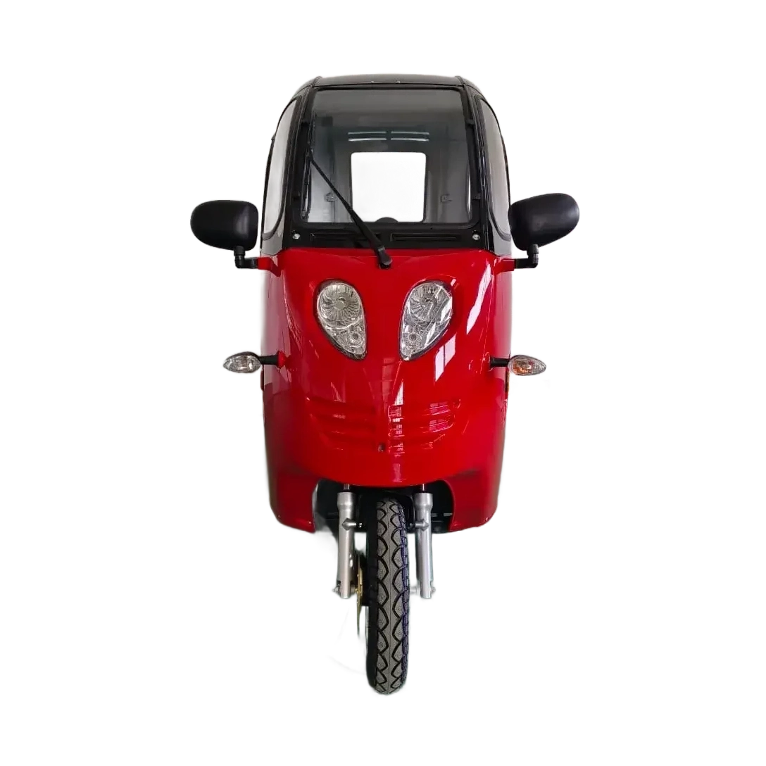 Kabinescooter Model Green Cab Rød/Sort - Med dobbelt batteripakke