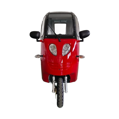 GreenCab Kabinescooter Rød/Sort – Enkel Batteri | Op til 60 km & Uden Kørekort